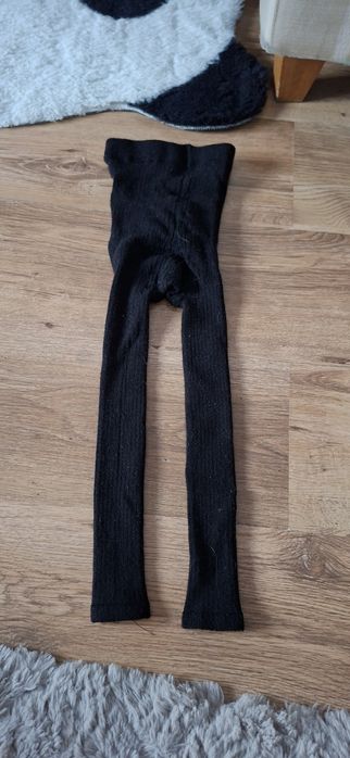 H&m 98/104 rajstopy czarne bez stóp unisex chłopiec dziewczynka
