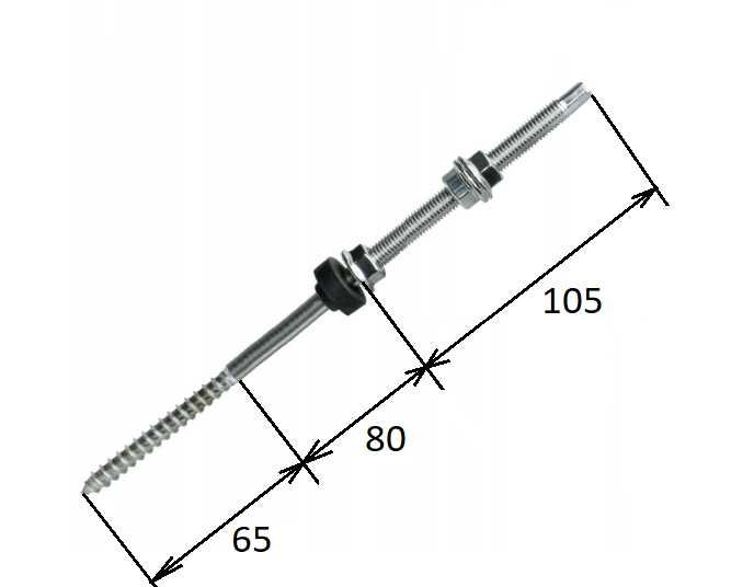 Śruba dwugwintowa M10x250
