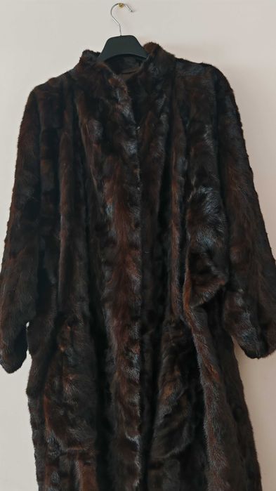 Шуба норка довга з натурального хутра норкова