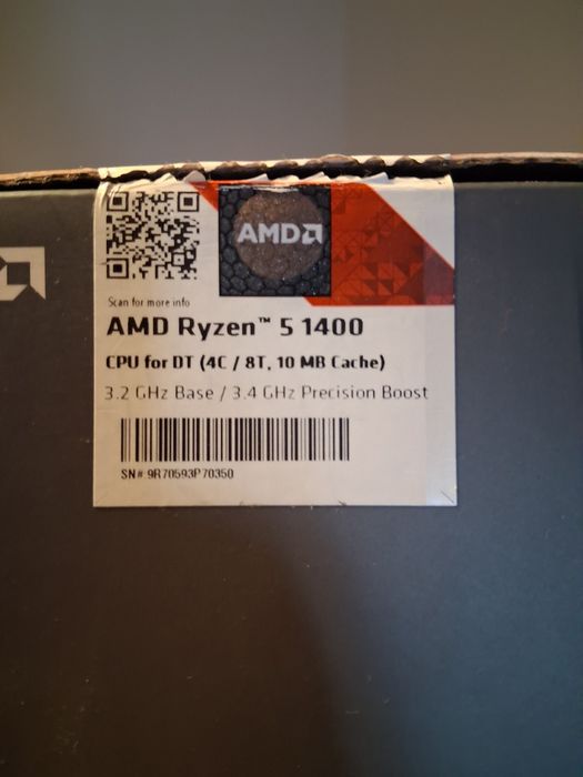 CPU Ryzen 1400x usado mas bem estimado