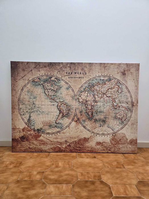 Quadro mapa Terra 100×140