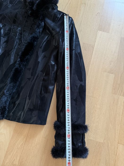 Куртка замшева з хутром норки