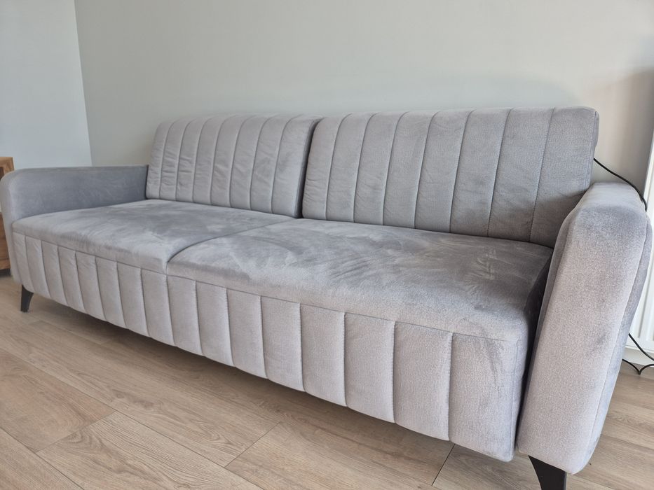 Kanapa sofa rozkładana szara