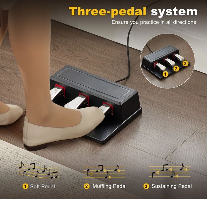 Piano elétrico MUSTAR de 88 teclas semipesadas NOVO - Baixa de Preço