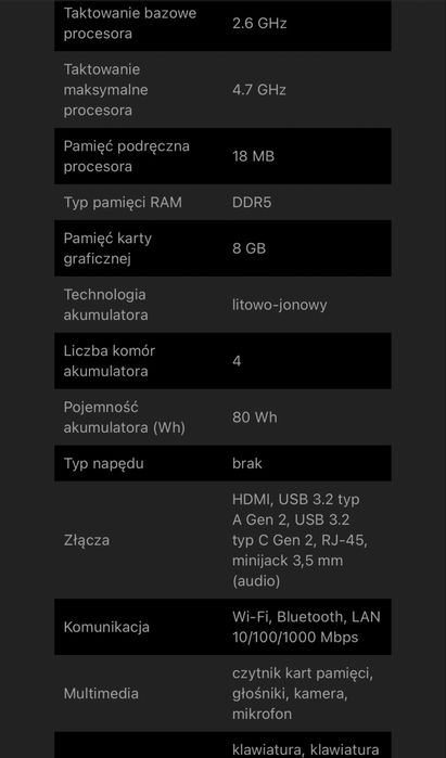 Lenovo Legion Slim 5 16IRH8 RTX 4060 32GB 1TB Gwarancja