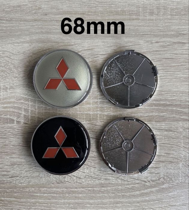 Conjunto 4 Centros Tampas Jantes Mitsubishi 56mm 60mm 65mm 68mm 75mm 81mm