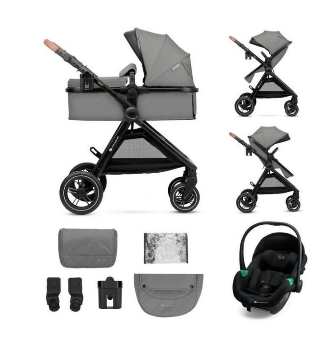 Carrinho De Bebé Multifuncional 3 Em 1 Kinderkraft Esme Pro + cadeira auto (0-15kg)