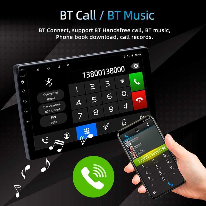 Rádio Android carro com LCD Touch 9''GPS Bluetooth USB WIFI 32GB NOVO