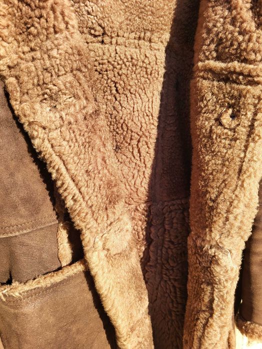 Kożuch damski z kapturem - vintage