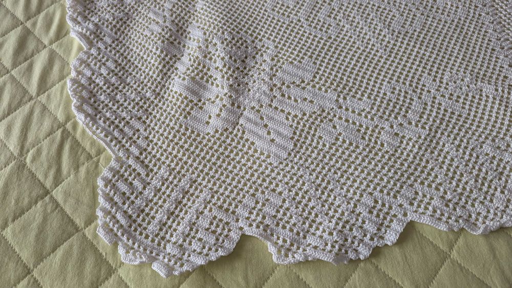 Toalha em crochet antiga