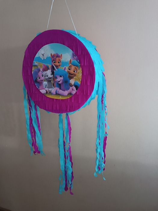 Zestaw piniata Pony Kucyki kij+imię