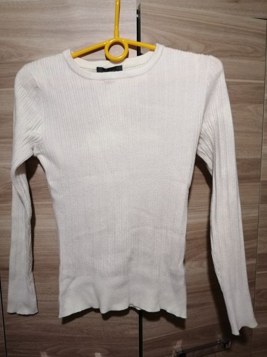 Bluzka z długim rękawem prążkowaną