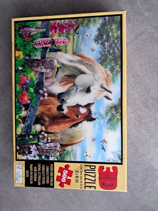 Puzzle 3D koń i źrebak