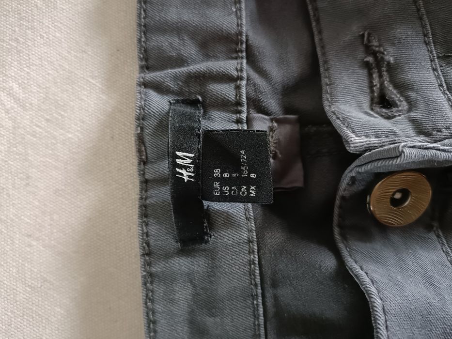 Spodnie rurki szare/grafit r. M/ 38 H&M
