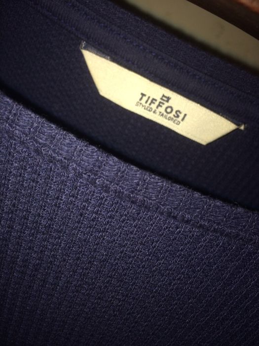 Blusa Tiffosi azul e branca T: 13-14