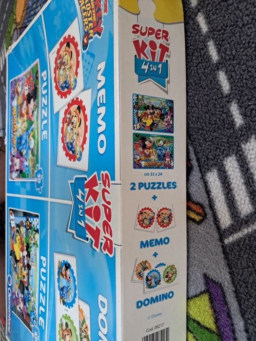 Duże pudełko puzzle 30 + memo + domino