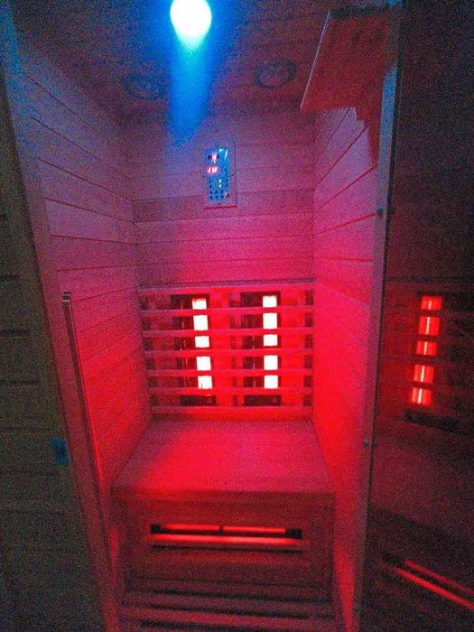 Sauna INFRARED infrarot podczerwień full spectrum swiatło czerwone 2w1