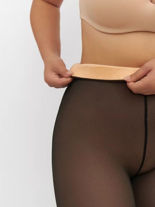 Колготи з ефектом голих ніжок капронки на флісі.Колготи з ефектом голи