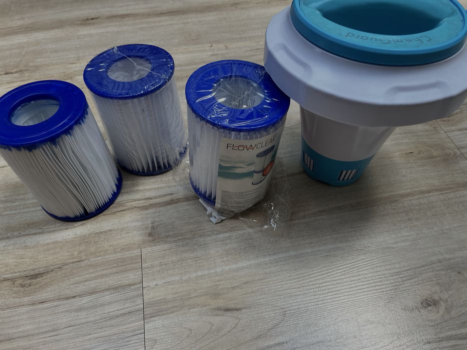 Zestaw do basenu filtry + pływak do wody