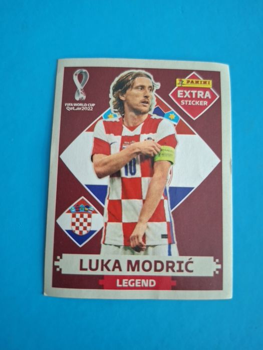 Cromo panini extra stiker Luka Modric Mundial Qatar 2022
