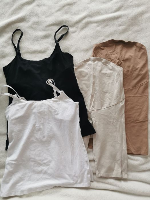 Szorty ciążowe h&m S + koszulki Do Karmienia S