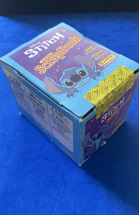 Caixa Nova com 50 Saquetas Disney Stitch Super ScrapBook Album Stickers Cromos