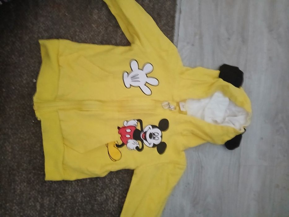 Żółta bluza z kapturem z Miki. MAUSE  r64  z uszami
