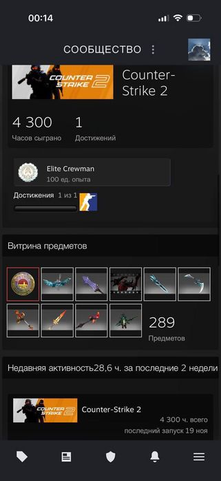 Аккаунт в стим. Много скинов