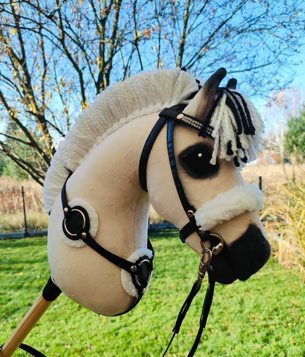 Konik Hobby Horse Fiord A4 ręcznie szyty z minky,zestaw z ogłowiem #34
