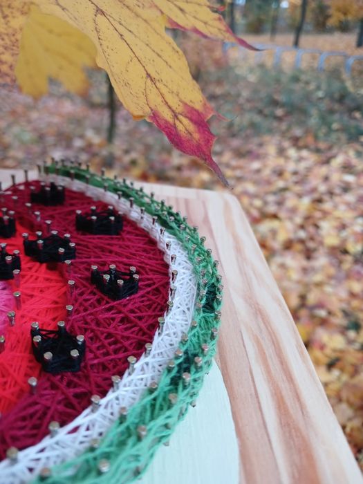 Картина із ниток. Кавун. Подарунок