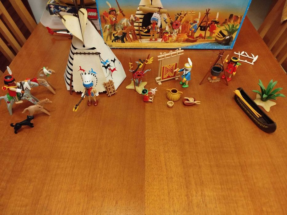 Playmobil Vintage 3733 - Acampamento Índio COMPLETO COM CAIXA (1989)