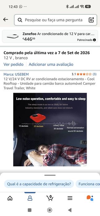 Ar condicionado 12v
