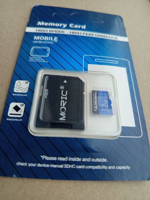 Карта пам'яті micro SD MORIC 32GB class 10 Карта памяти + адаптер