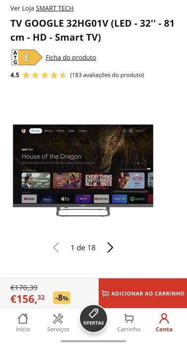 TV Google 32HG01V SMART TV