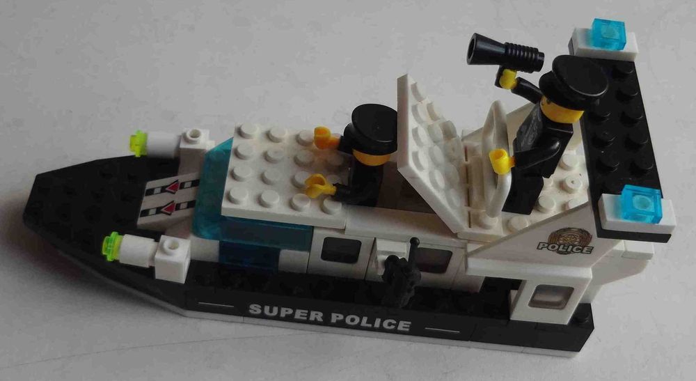 Катер корабль Лего Super polise Полиция, с фигурками