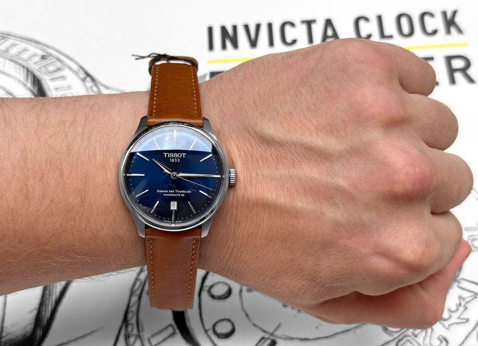 Годинник чоловічий Tissot Chemin des Tourelles T139.807.16.041.00 39 мм Powermatic 80 Nivachron Sapphire Swiss Made