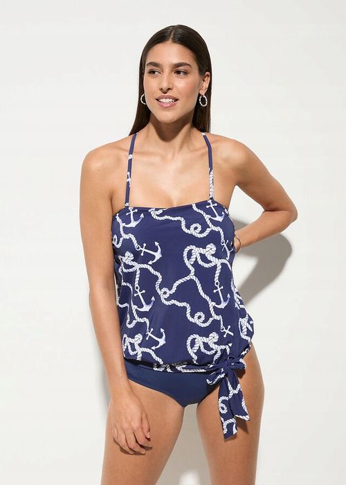 B.P.C tankini granatowe w jasne wzory 46.