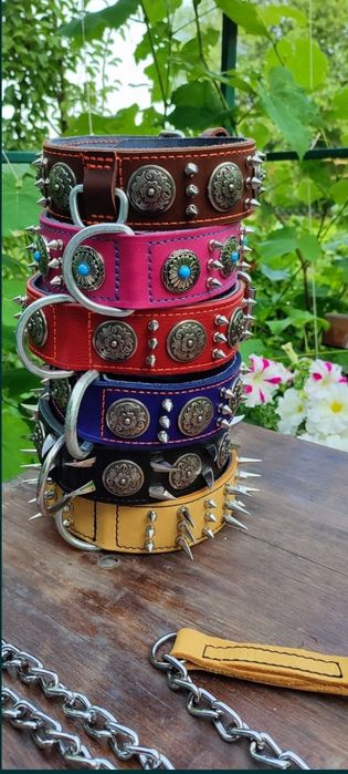 Кожаный ошейник для собаки нашийник шкіряний: 1 200 грн. - Зоотовары ...