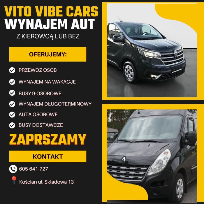 Bus Renault Trafic 9 osobowy wynajem przewoz osob