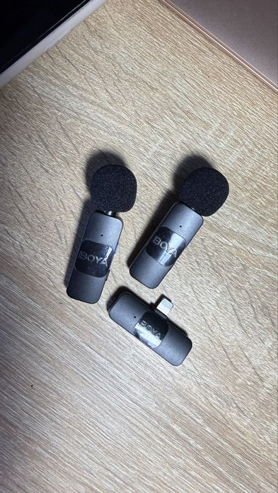 Комплект мікрофонів 2 шт Boya BY-V2 для Lightning для Iphone