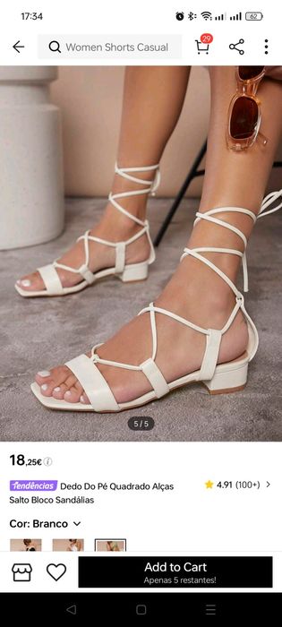 Sandálias Shein Novas