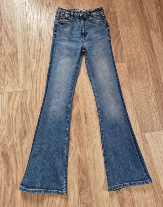 Spodnie dzwony flare jeansy rozmiar xs zara