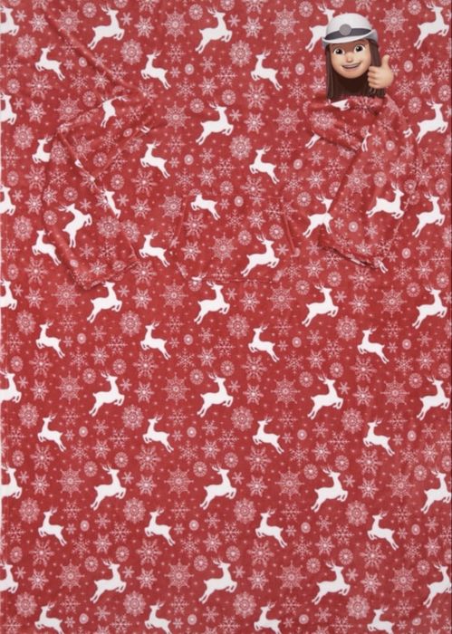 Koc swiateczny z rekawami 130 x190 nowy