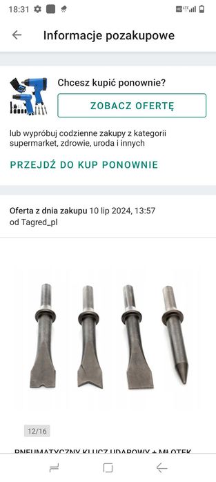 Pneumatyczny Klucz Udarowy+Młotek Niebieski
