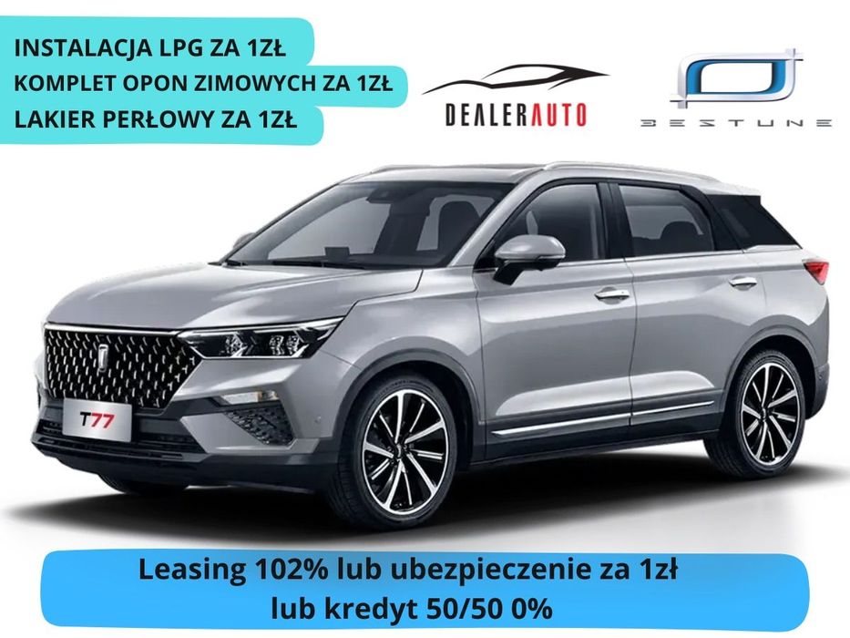 Bestune T77 BESTUNE T77 160KM AT ELEGANCE LPG komplet opon i lakier perłowy za 1zł