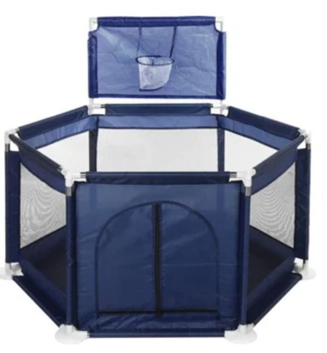 AZUL, VERMELHO, VERDE, ROSA - Parque infantil com cesto - NOVO