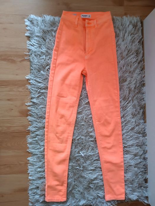 Neonowe spodnie rurki xxs