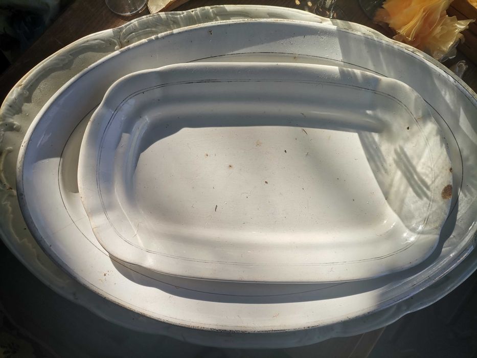 Старые блюда кузнецовские, кобальт новые 3шт тарелок и набор18 шт