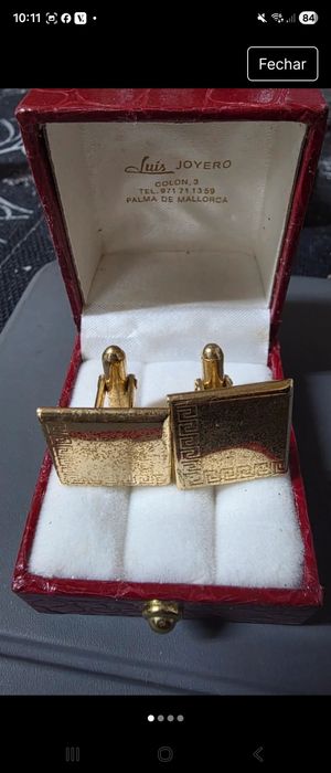 Botões de punho e alfinetes gravata