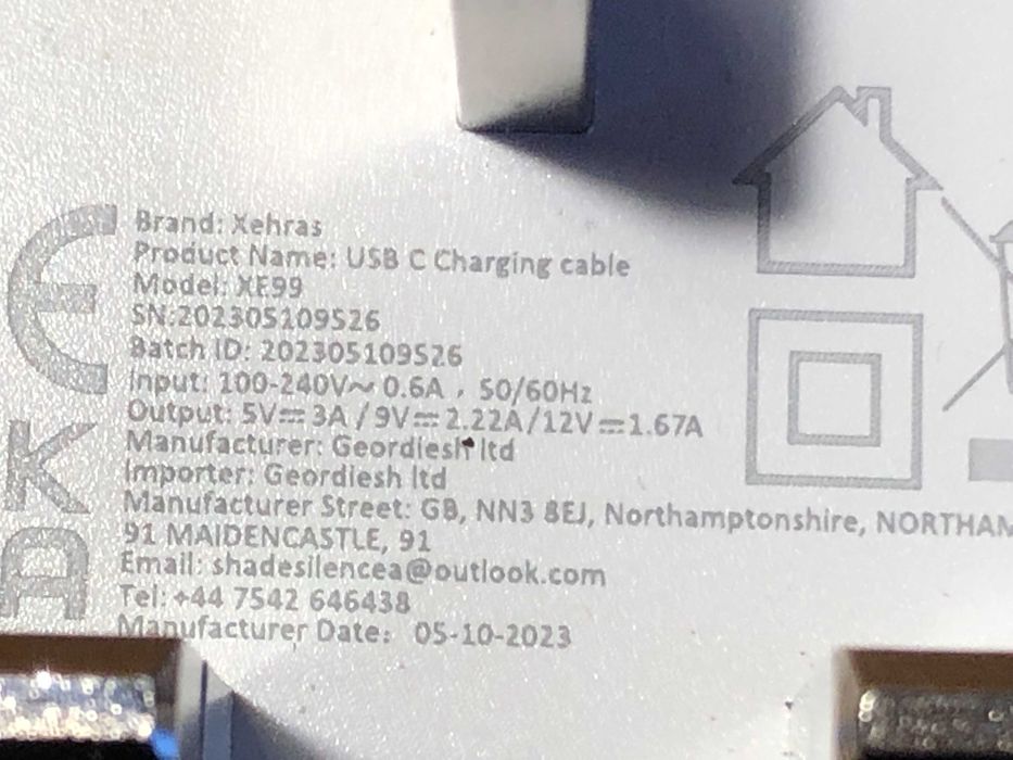 зарядне швидка зарядка Xehras xe99 iPhone USB C fast charger 20W